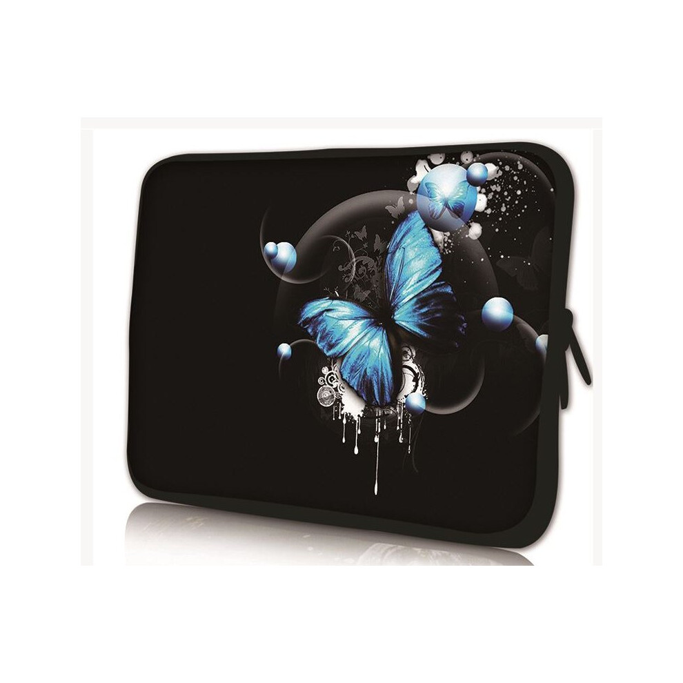 (Blue Butterfly) 17" inch Tablet Laptop Notebook Sleeve Case Bag