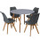 Charles Jacobs (Grey) 5pc Charles Jacobs Beech Dining Set - Grey Table 1