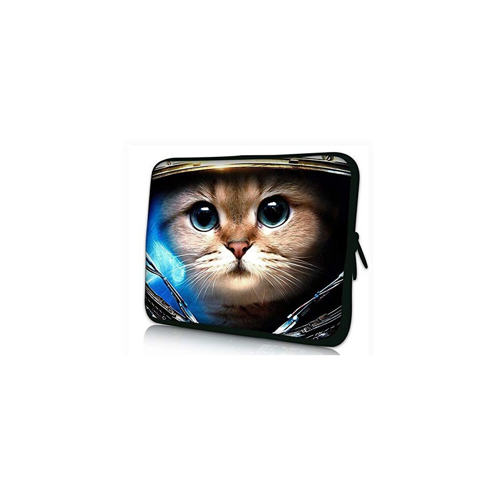 (Cat Astronaut) 17" Inch Tablet Laptop Notebook Sleeve Case Bag Multicoloured 5056543412447