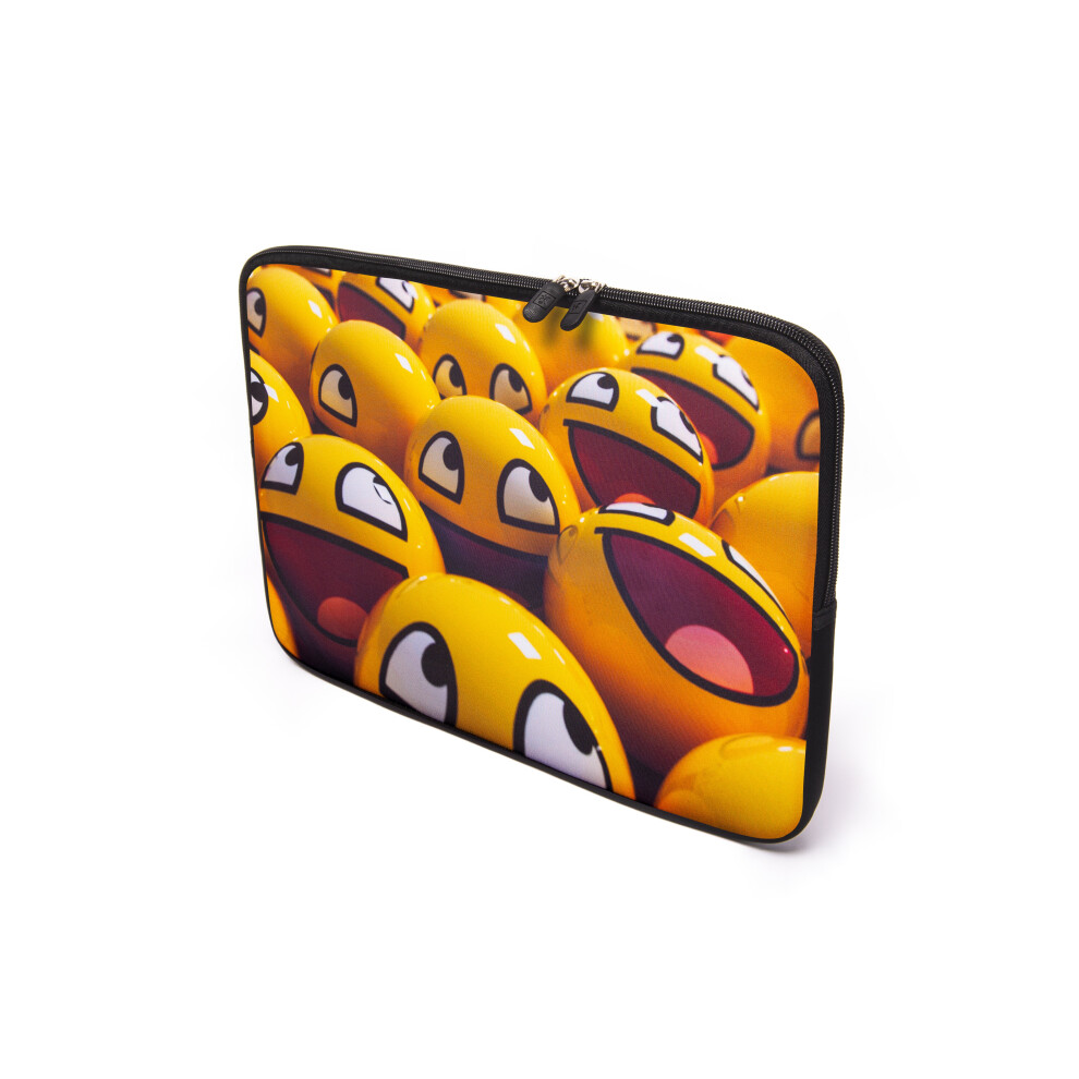 (Smiley Faces) 17" Inch Tablet Laptop Notebook Sleeve Case Bag Multicoloured 5056543412683