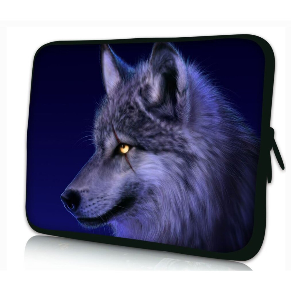 (Wolf) 17" Inch Tablet Laptop Notebook Sleeve Case Bag Multicoloured 5056543412706