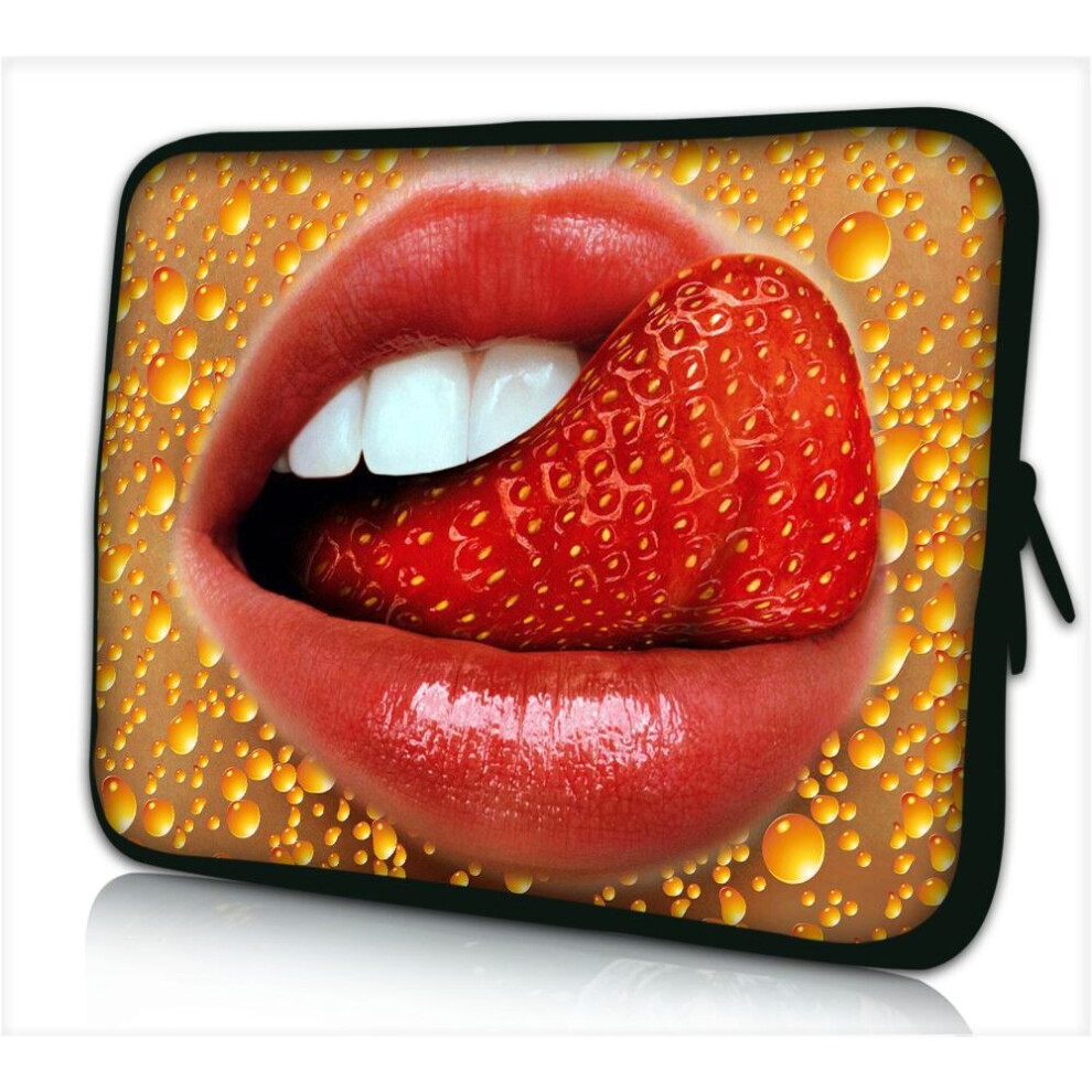 (Strawberry Lips) 17" Inch Tablet Laptop Notebook Sleeve Case Bag Multicoloured 5056543412690
