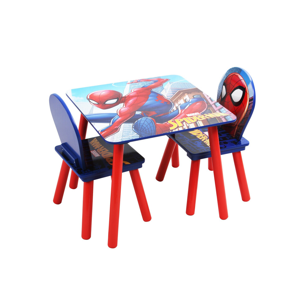 Marvel Spider-man Wooden Table & 2 Chairs Set By Nixy Children