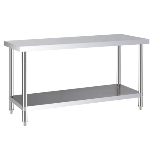 Living And Home Kitchen Work Table 120x60x80cm Stainless Steel