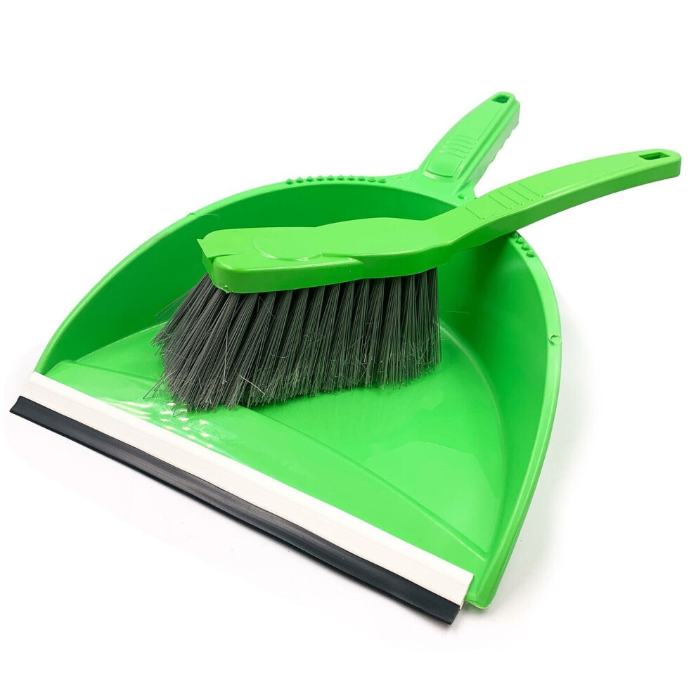 Tdbs The Dustpan And Brush Store Green Dustpan And Brush Set Colour Coded Dust Pan Broom Sweeper Indoor