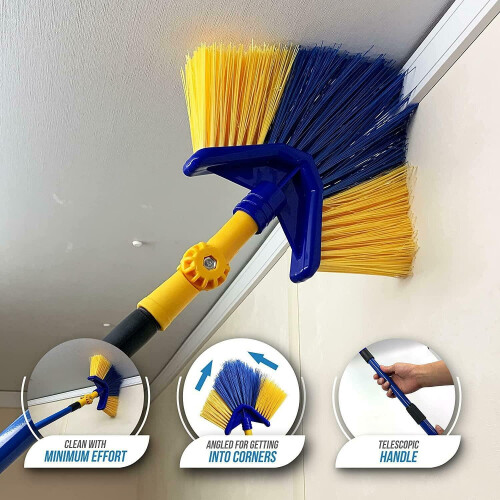 Cobweb Duster Brush Extendable Telescopic Feather Angled Long Reach 1