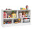 Costway 2 Tier Wooden Bookcase 5 Cube Open Shelf Cabinet Bookshelf White 1