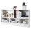Costway 2 Tier Wooden Bookcase 5 Cube Open Shelf Cabinet Bookshelf White 12