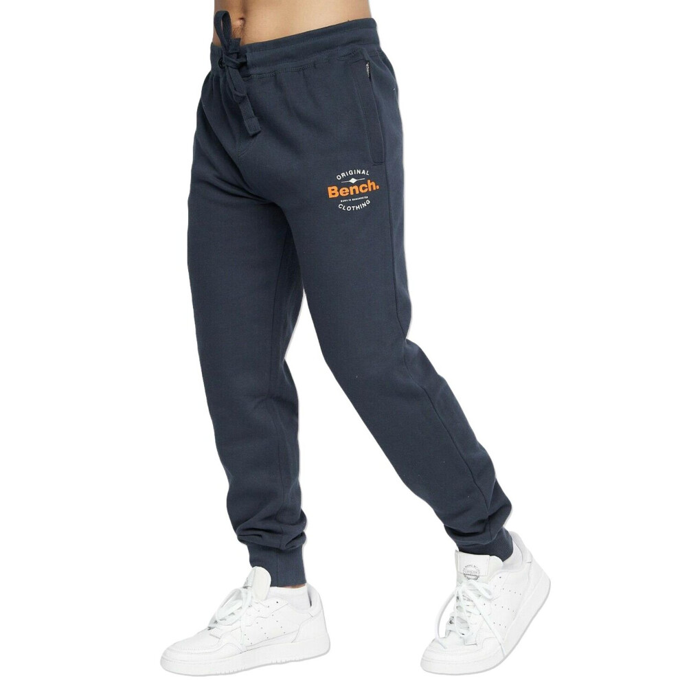 (Navy, S) Mens Joggers Trousers Fleece Sweatpants