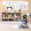 Costway 2 Tier Wooden Bookcase 5 Cube Open Shelf Cabinet Bookshelf White 2
