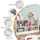 Costway 2 Tier Wooden Bookcase 5 Cube Open Shelf Cabinet Bookshelf White 4