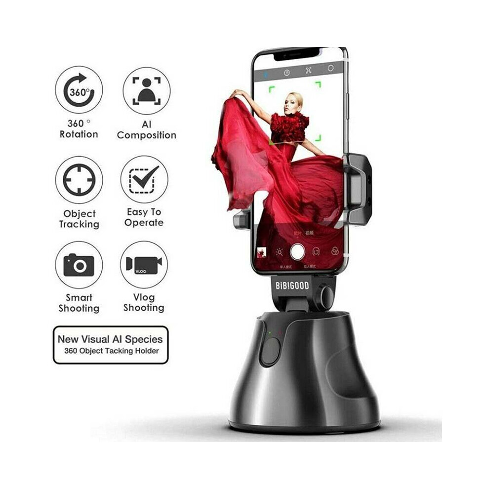 Smart Shooting Stick 360Â° Rotation Auto Face Tracking Phone Holder Black 751488864744