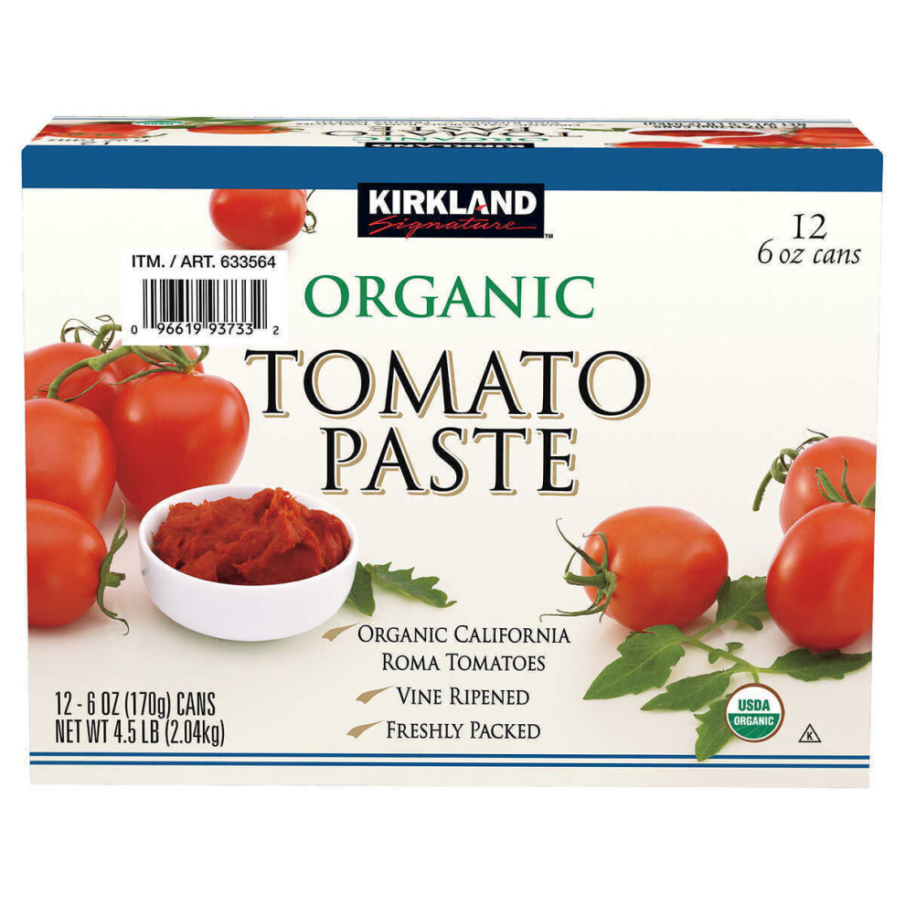 Kirkland Signature Organic Pasta Pizza Roma Tomato Paste Sauce12 x 170g