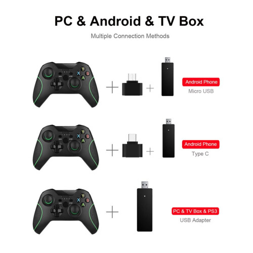 2.4G Wireless Gamepad Xbox One Console PS3 Controle PC Game Controller 2