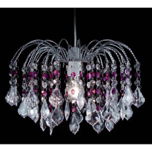 (FOUNTAIN DROP PLUM ) Modern Chandelier Ceiling Light Shades Acrylic Crystal Droplet Pendant Lampshade