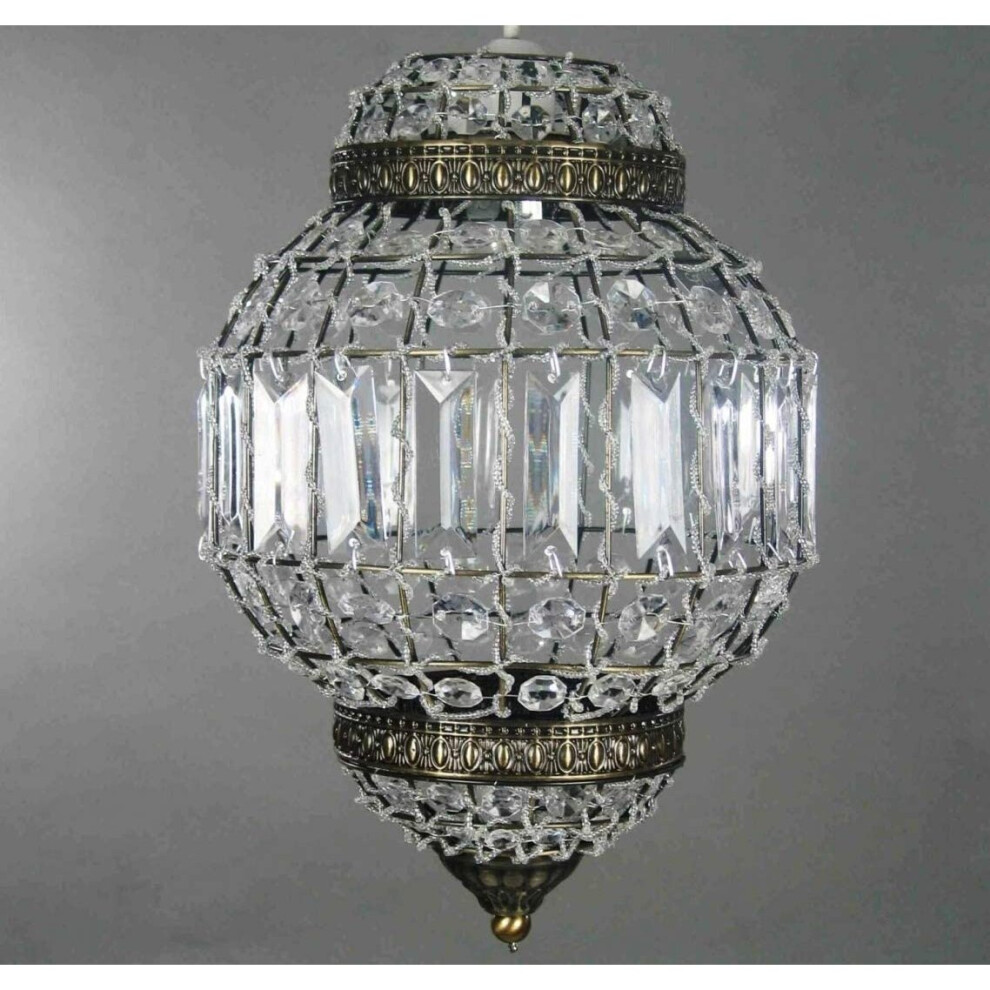 (MOROCCAN LANTERN ANTIQUE) Modern Chandelier Ceiling Light Shades Acrylic Crystal Droplet Pendant Lampshade