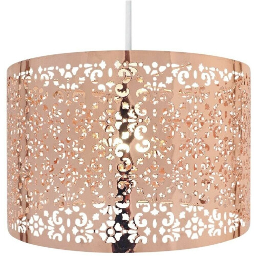 (LARGE METAL COPPER) Modern Chandelier Ceiling Light Shades Acrylic Crystal Droplet Pendant Lampshade