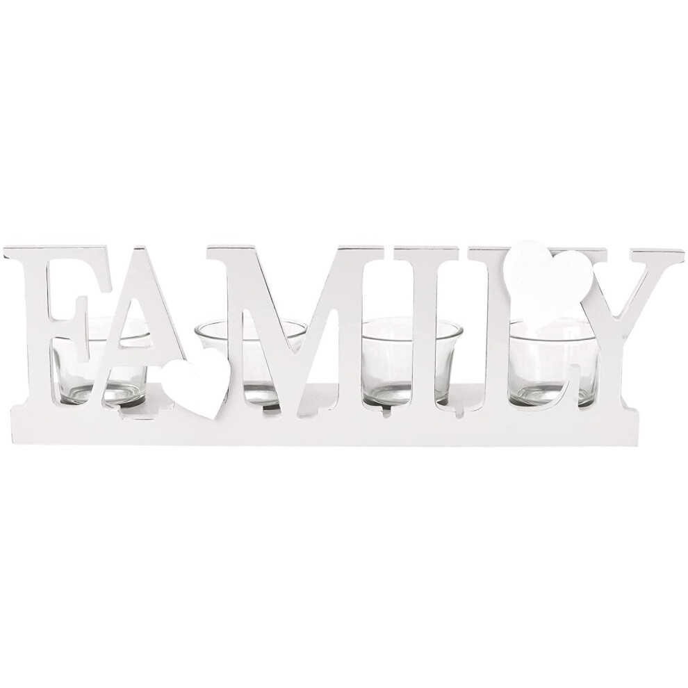 Widdop Hestia Home Decor Family Heart Multiple Tealight Candle Holder
