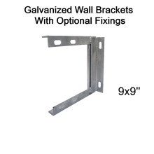 (9'' inch x 9'' inch, Not required) TV Aerial Galvanised Steel Wall Mounting Bracket for Pole Mast DAB FM SATELLITE