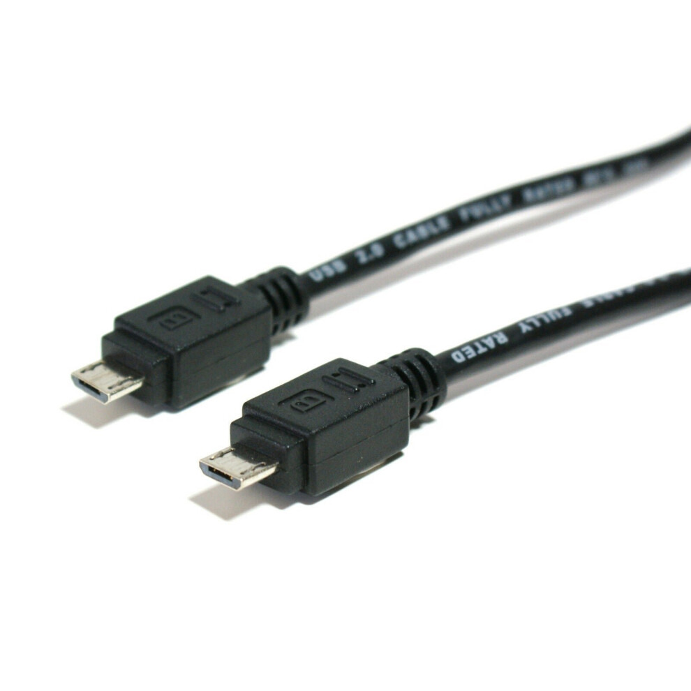 2M Usb Micro B Male To Micro B Male Charger Cable Lead Smartphone Data Sync 5055538127175