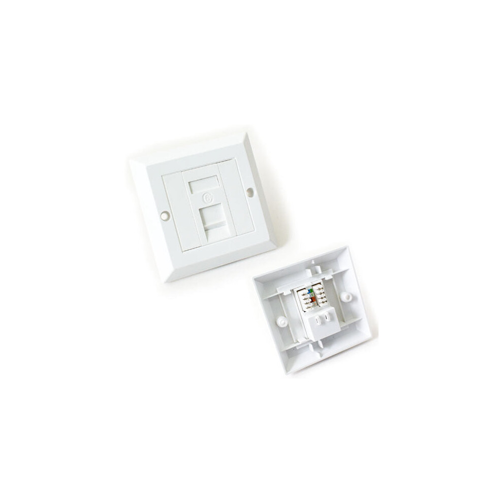 Loops Single Port Cat6 Idc Wall Outlet Face Plate 1 Way Rj45 Network Ethernet Socket