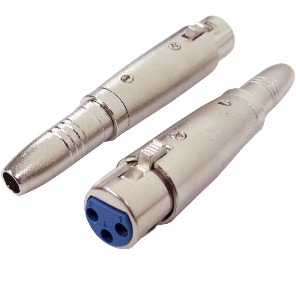 Loops 6.35Mm 1/4" Stereo Female Jack To 3 Pin Xlr Socket Cable Adapter Trs Microphone