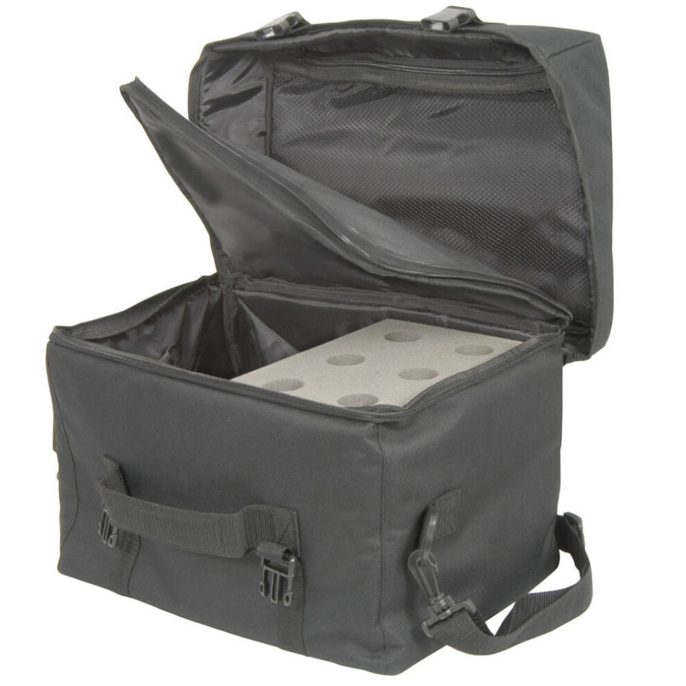 6 MicrophoneEquipment & Cable Leads Transit Carry Bag Flight Case For Mic
