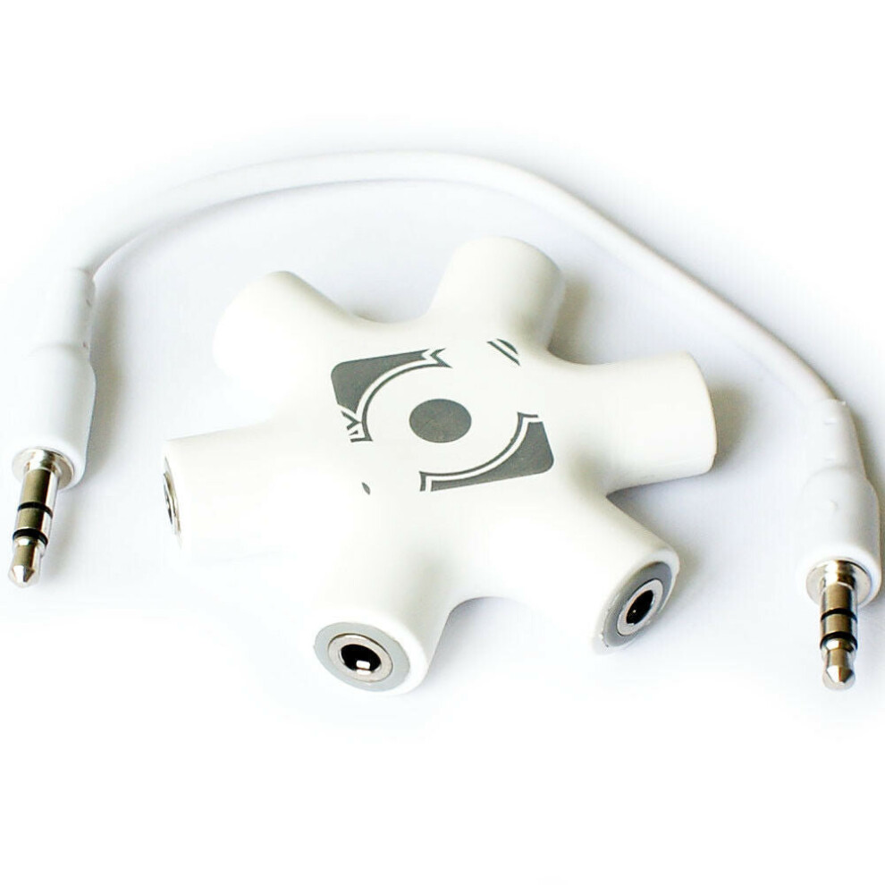 5 Way 3.5mm Stereo Jack Splitter Adapter Multi Headphone Audio Distribution