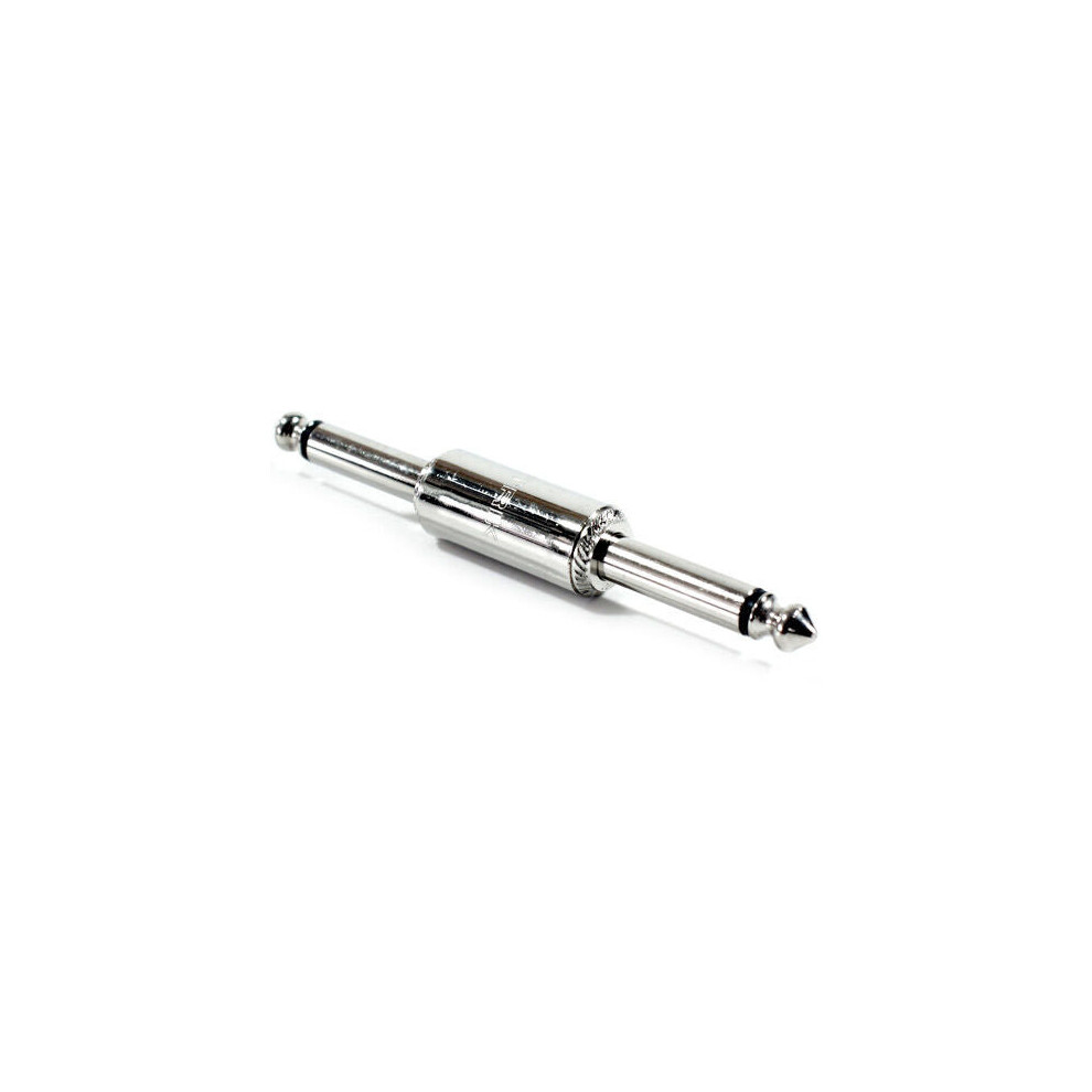 6.35mm 1/4" Mono Jack Plug to Plug Audio Coupler Adapter 6.3mm Gender Changer