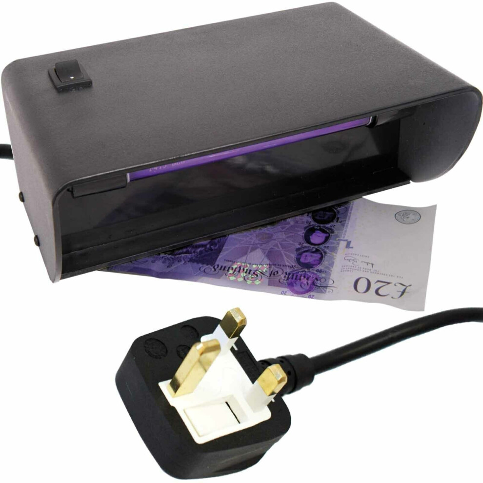 Bank Money Pound Note UV Checker Tester Fraud Counterfeit Fake/Real Scanner