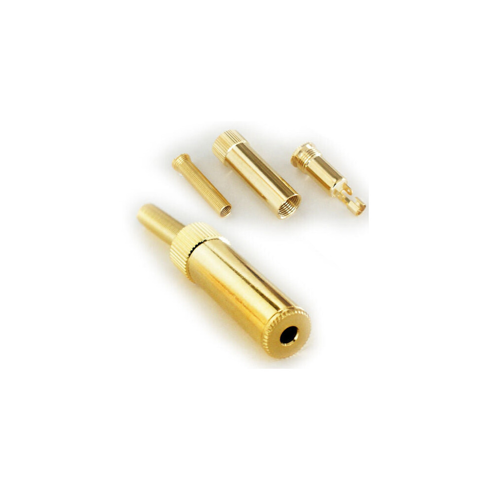 GOLD 3.5mm Stereo Jack Socket Solder Connector AUX Audio Female to Headphone