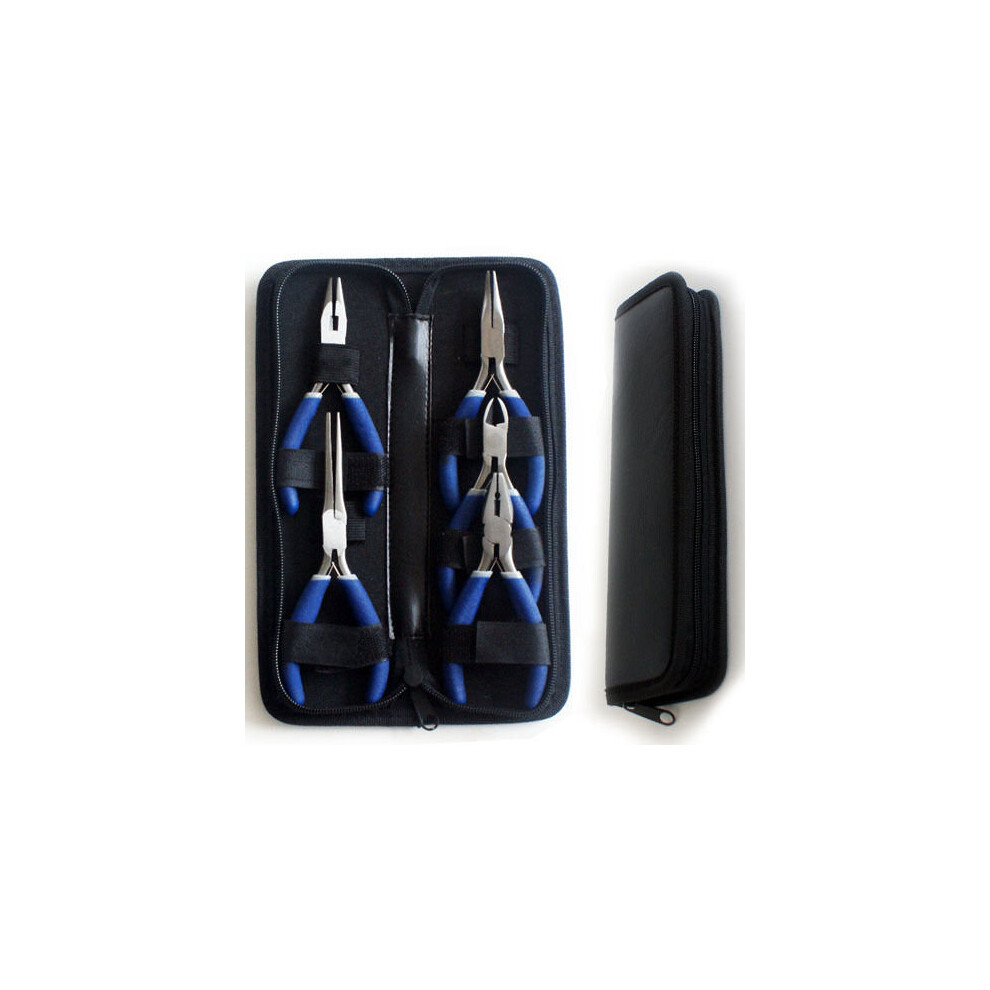 Loops 5 Piece Mini Hand Pliers Set Combination Bent Needle Long Diagonal Nose