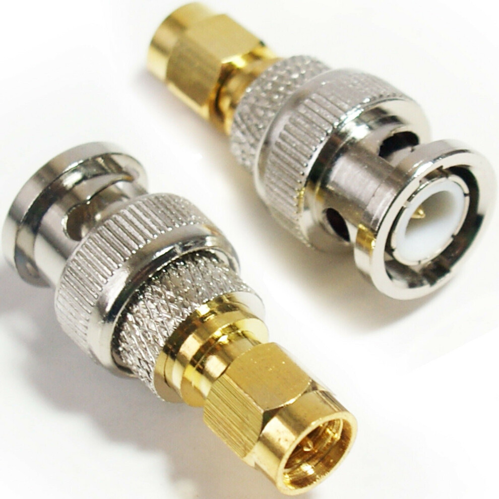 Sma Male To Bnc Plug Adapter Converter Antenna Wifi Router Coaxial Cable 5055538199387