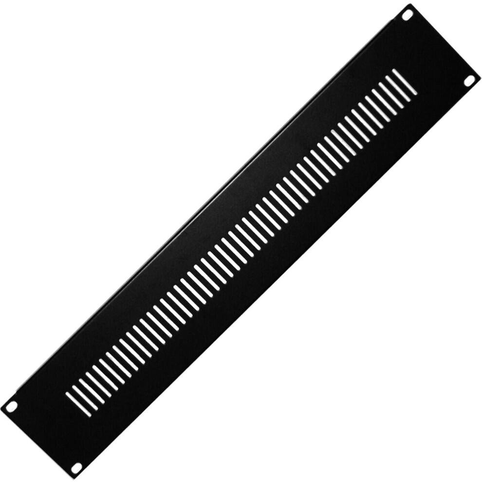 19" 2U Vented Blanking Rack Patch Panel Module Cover Plate Mount Equipment Case