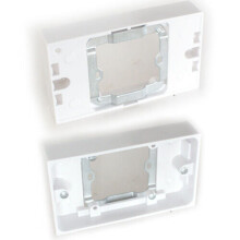 25mm Deep Double Hole to Single Surface Mount Back Box Gang Adapter Converter
