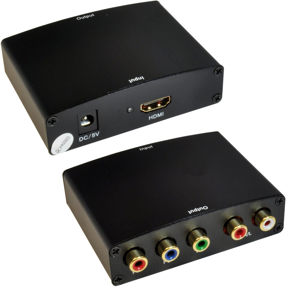 Loops Hdmi To Component & Audio Converter 5 Rca Phono Ypbpr Rgb Tv Dvd Projector 1080P