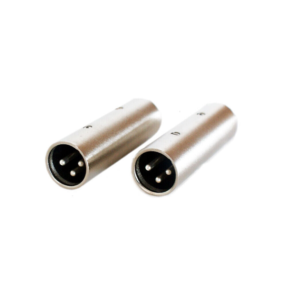 Loops Xlr 3 Pin Male To Plug Coupler Adapter/Joiner Gender Changer Extension Connector