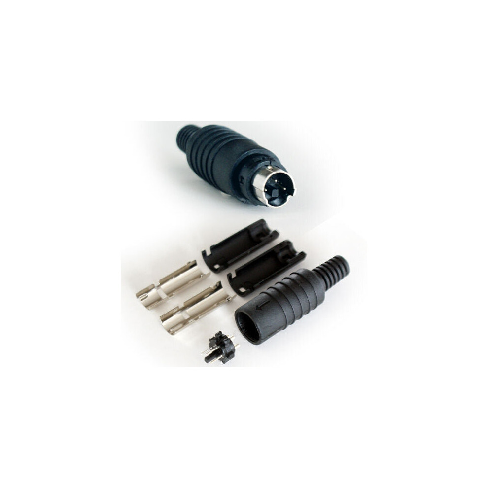 3 Pin Mini Din Male Solder Connector Audio Video & Data Cable End Plug Svhs 5055538124716