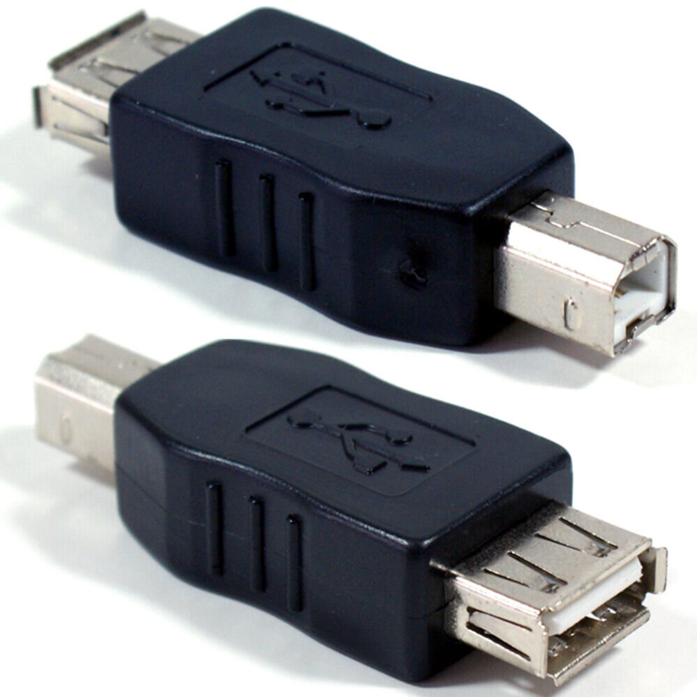 USB B Male to Type A Female Printer Cable Converter Adapter 2.0 PC Scanner