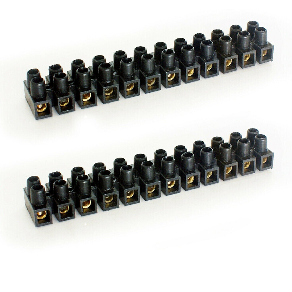 Loops 12 Way 10A Terminal Block Connector Choc Strip Wire Power Cable Joiner Coupler