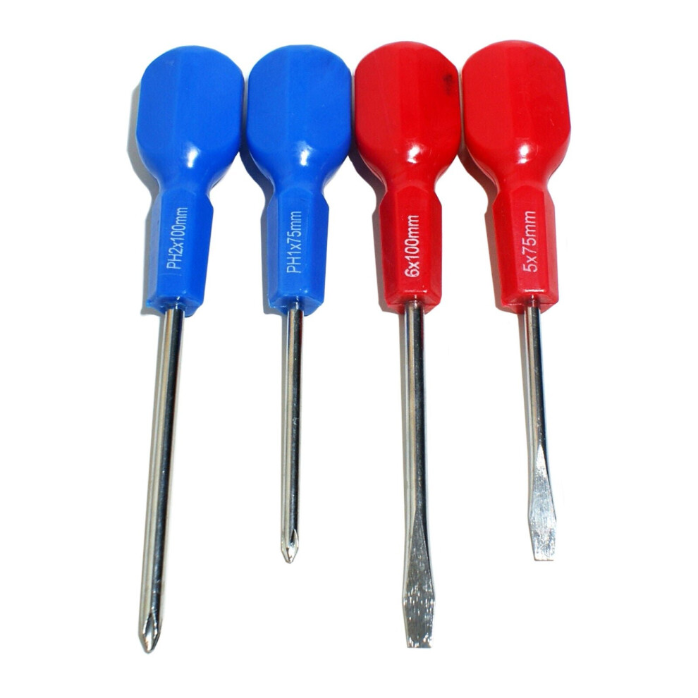 4 Piece Hand Screwdriver Set/Kit Slotted & Phillips Work / Home Garages-image-OPC-P8WMB7Q-NEW