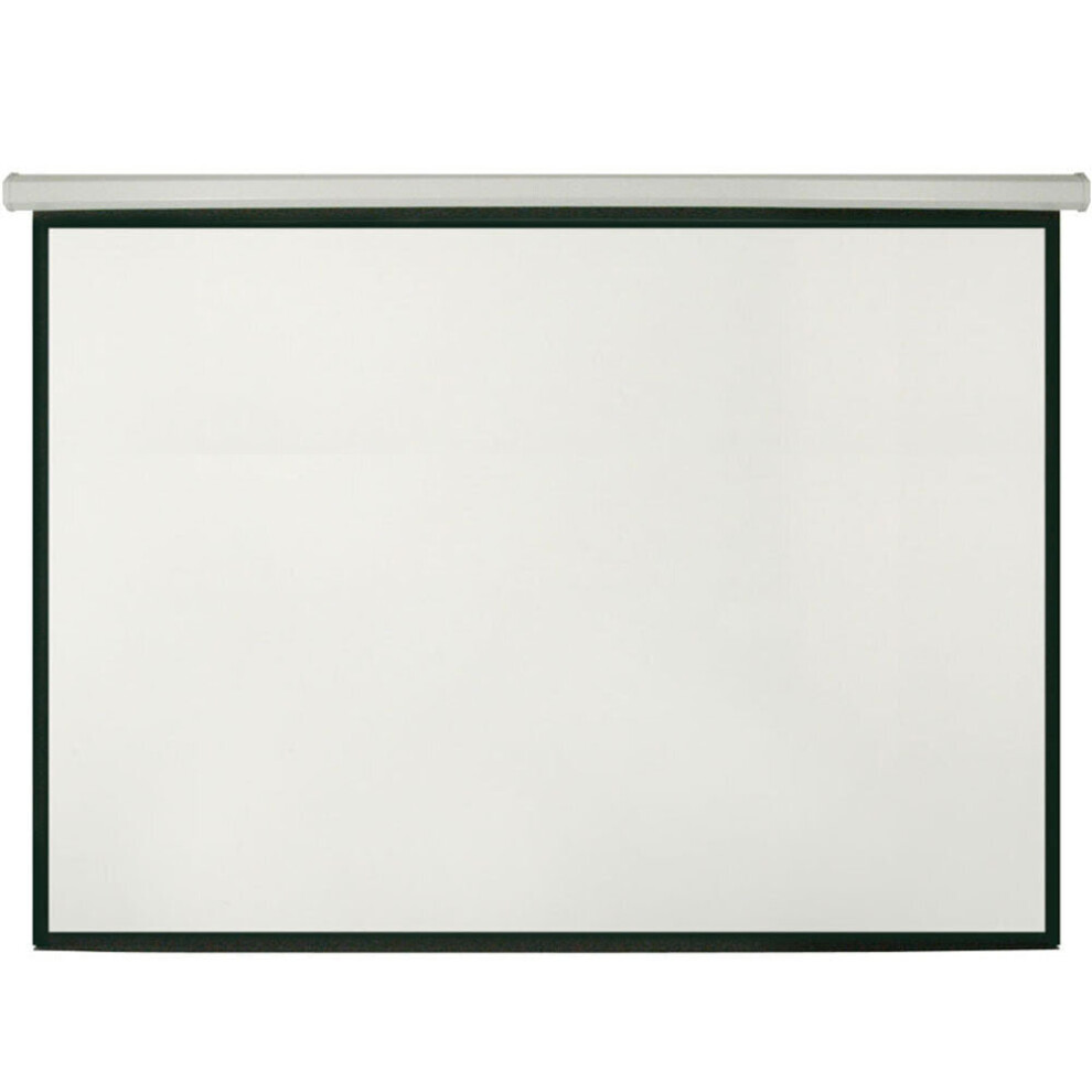 Loops 120" Manual Pull Down Projector Screen 4:3 Wall Ceiling Mount Home Movie Cinema