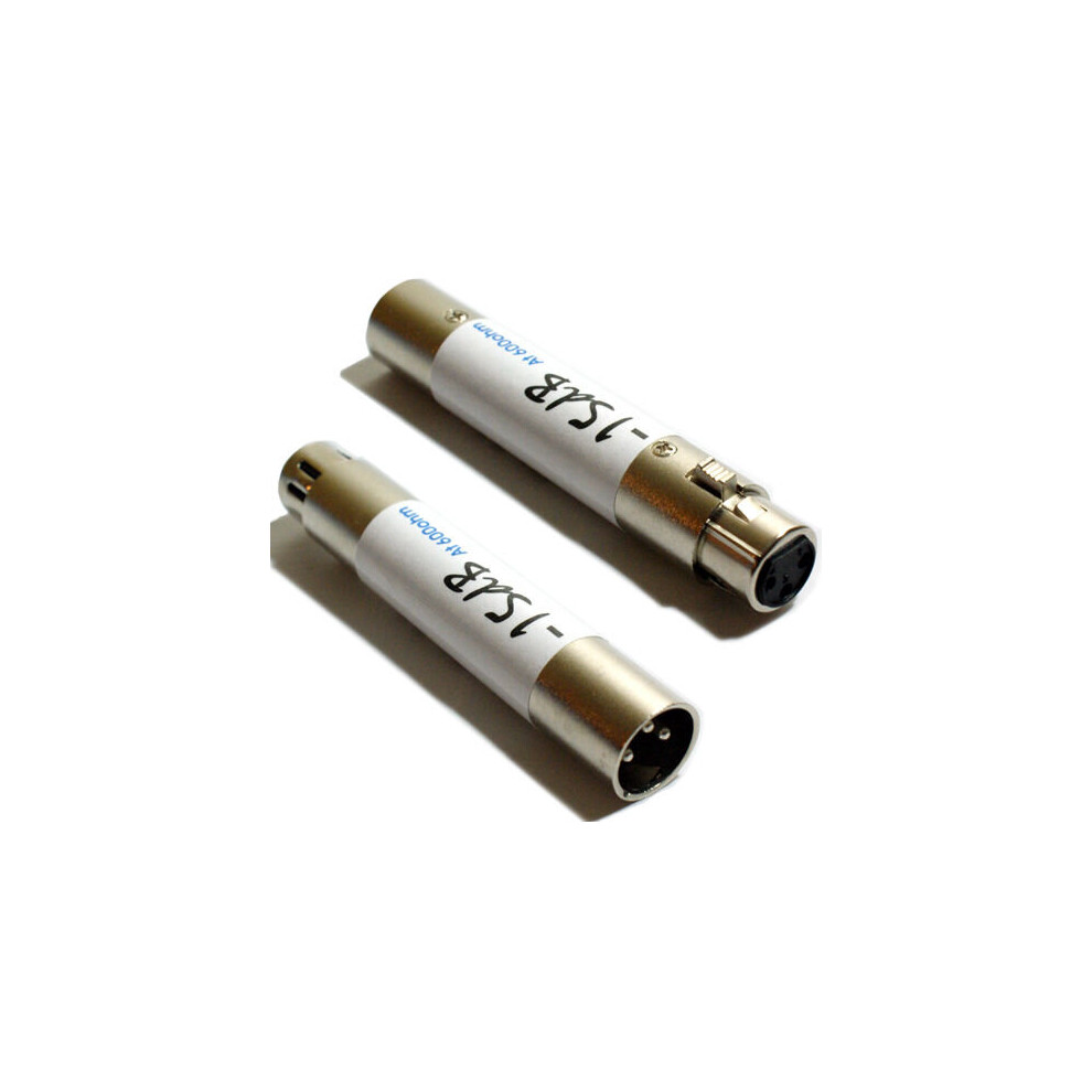 15db XLR In Line Balanced Attenuator Adapter Volume Noise Reduction Audio Amp