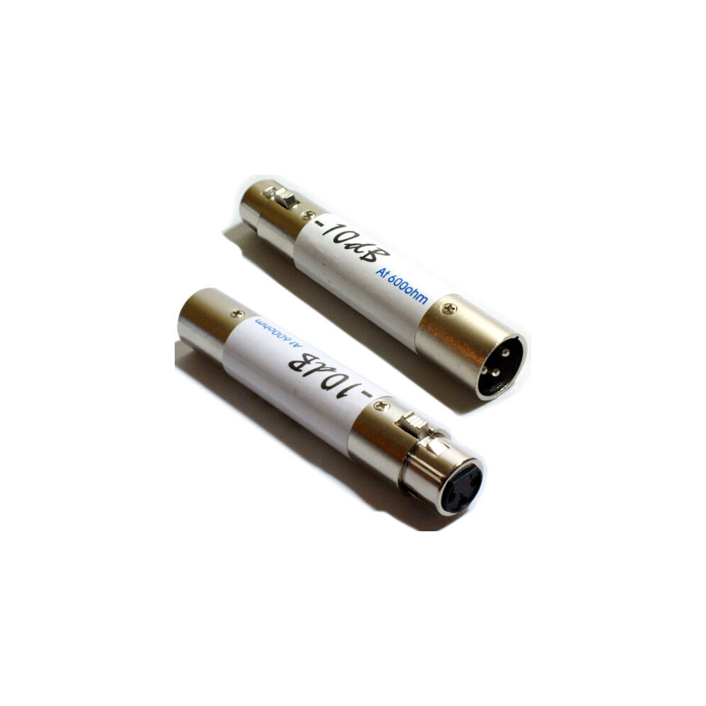 10db XLR In Line Balanced Attenuator Adapter Volume Noise Reduction Audio