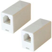RJ11 Female to Socket Coupler Joiner Adapter Phone Broadband Router Extension