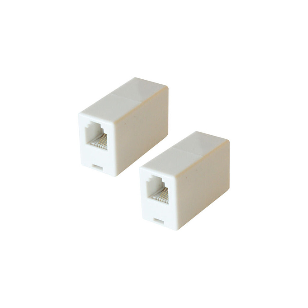 Rj11 Female To Socket Coupler Joiner Adapter Phone Broadband Router Extension 5055538102547