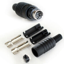 8 PIN Mini DIN Male Solder Connector Audio Video & Data Cable End Plug SVHS