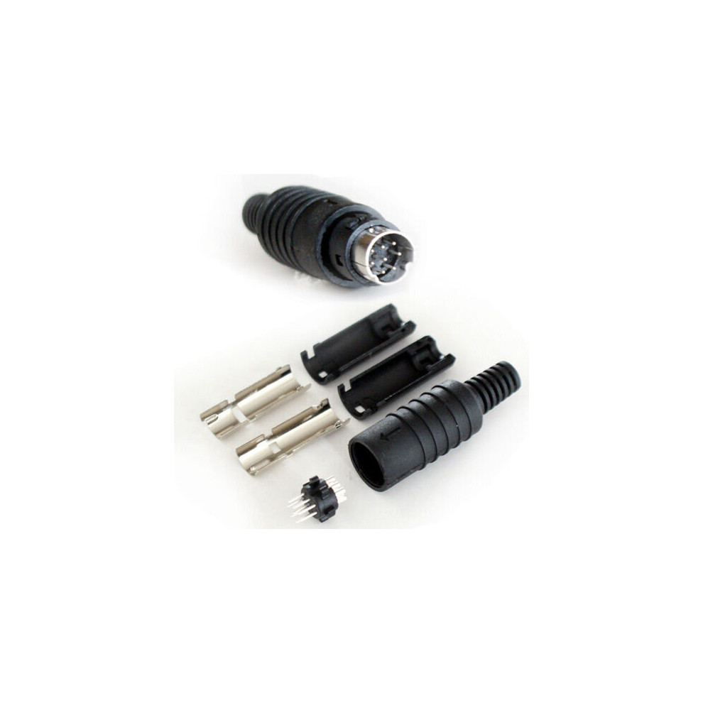 8 Pin Mini Din Male Solder Connector Audio Video & Data Cable End Plug Svhs 5055538124754