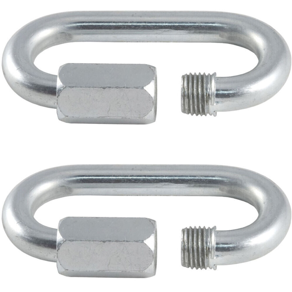 2x 8mm Stainless Steel Quick Link Wire Rope Chain Link Carbine Screw Loop