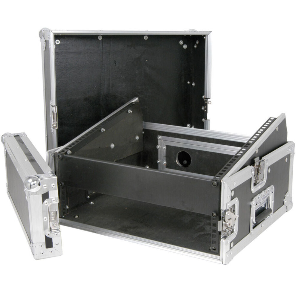 19" 2 / 8U Quality Equipment Flight Case Patch Panel Amplifier Transit Handle PA